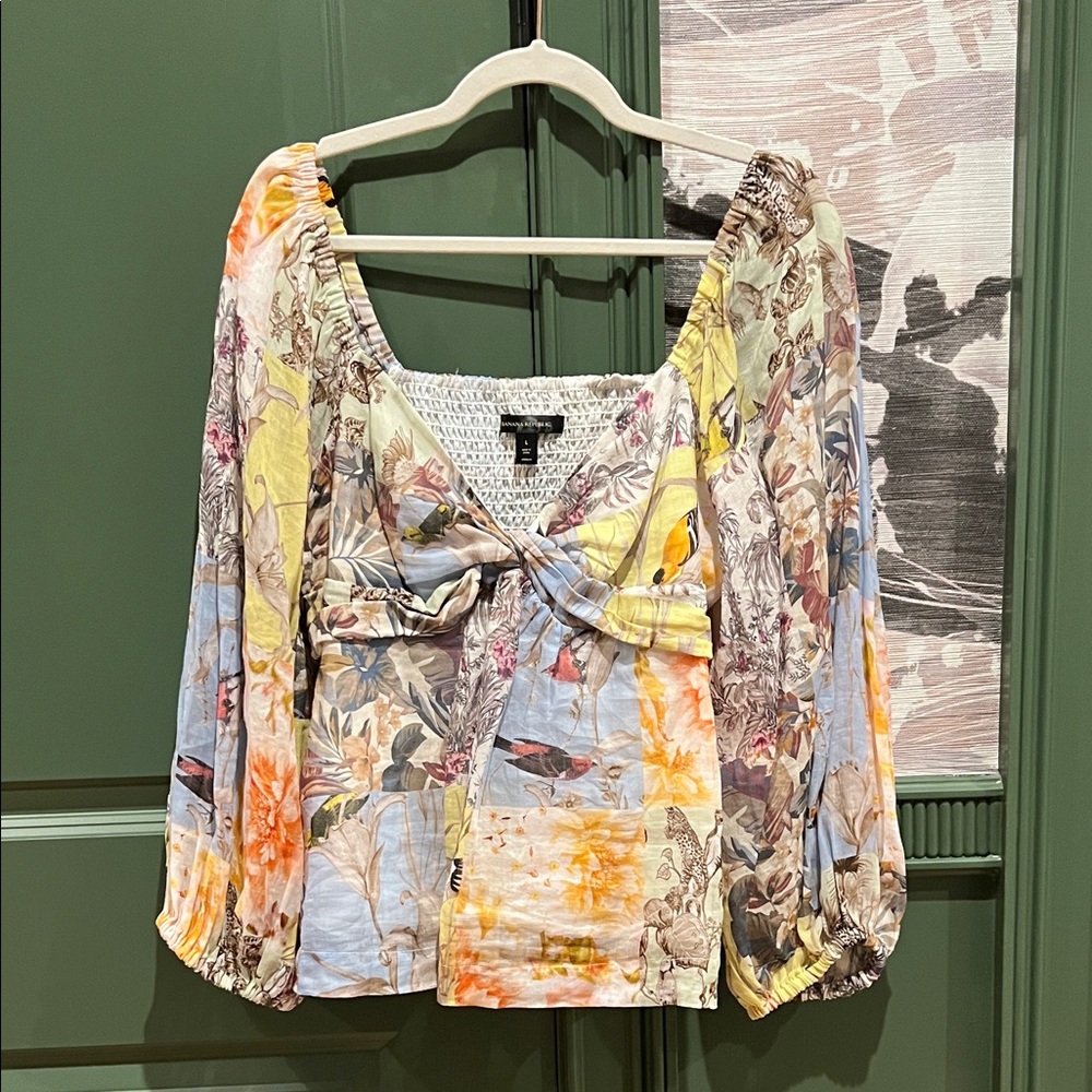 Banana Republic Multicolor Floral Blouse